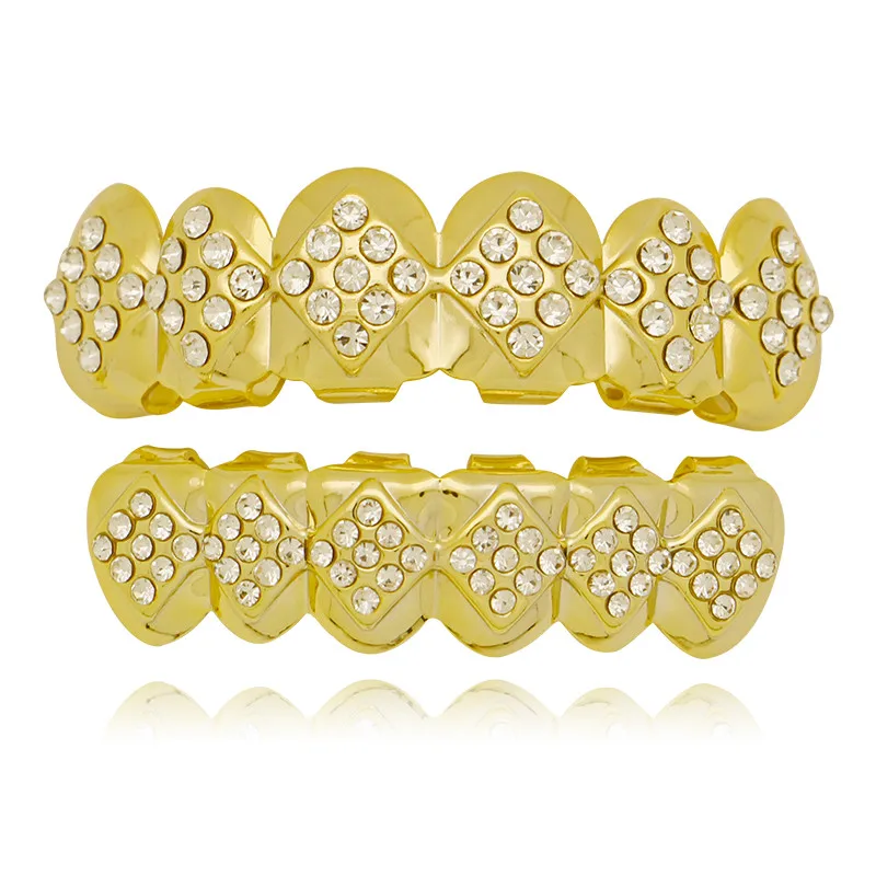 LuReen Shiny Rhinestone Gold Teeth Grills Top&Bottom Grills Dental Caps Halloween Party Hiphop Tooth Cap Jewelry Gifts XHYT1012
LuReen Shiny Rhinestone Gold Teeth Grills Top&Bottom Grills Dental Caps Halloween Party Hiphop Tooth Cap Jewelry Gifts XHYT1012