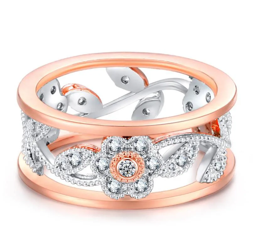 Женское кольцо с фианитом розовое золото 10 карат 5 А | Украшения и аксессуары
