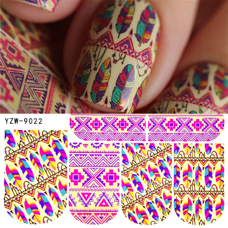 ZKO 1 Sheet Nail Art Decoration Water Stickers Rainbow Color Feather Design Water Transfer Decal Nail Sticker For Nails Beauty
ZKO 1 Sheet Nail Art Decoration Water Stickers Rainbow Color Feather Design Water Transfer Decal Nail Sticker For Nails Beauty