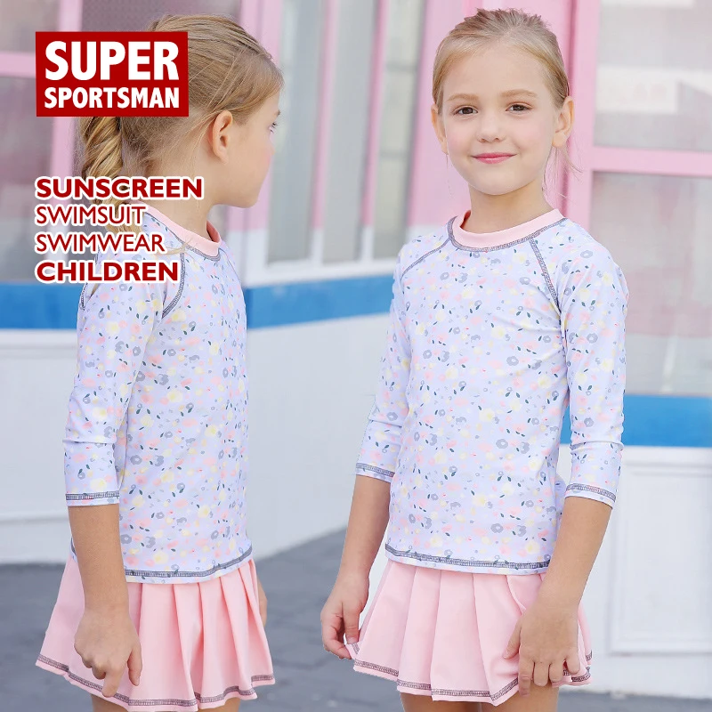 Kids Two Piece Bikinis Set Floral Cute Swimwear Bathing Suits Baby Girls Rashguard Swimsuit Children Beach Swim Dress Sportswear
Kids Two Piece Bikinis Set Floral Cute Swimwear Bathing Suits Baby Girls Rashguard Swimsuit Children Beach Swim Dress Sportswear