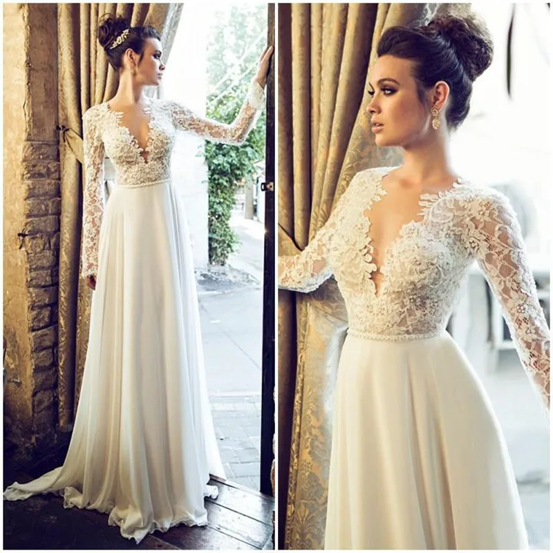 Vintage Lace Boho Wedding Dress 2019 vestido de noiva Bridal Wedding Gowns Long Sleeves robe de mariee V Neck robe de mariage
Vintage Lace Boho Wedding Dress 2019 vestido de noiva Bridal Wedding Gowns Long Sleeves robe de mariee V Neck robe de mariage