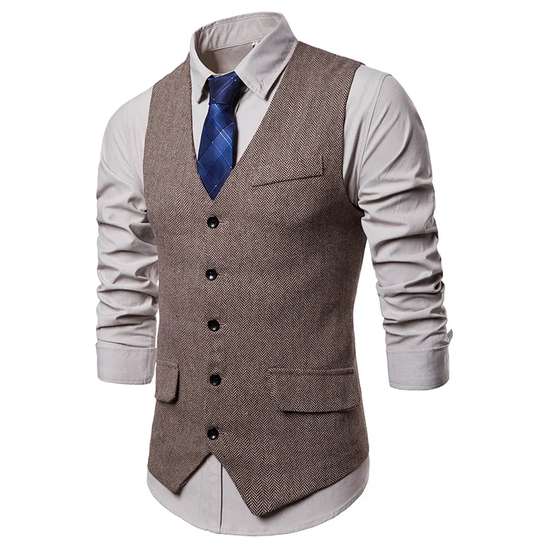 2018 New Men's Fashion Business Casual Vest Men's Herringbone Single-breasted Men's Suit Vest Banquet Wedding
2018 New Men's Fashion Business Casual Vest Men's Herringbone Single-breasted Men's Suit Vest Banquet Wedding