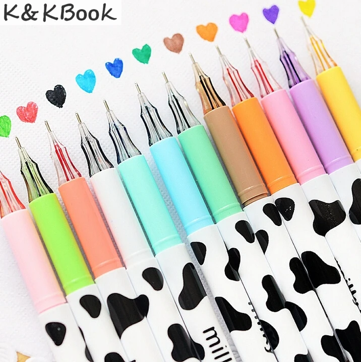 K&KBOOK 12pc Colors Kawaii Cute Milky Cow Candy Gel Pen Marker Student School Office Supplies Korean Stationery Kids Papelaria
K&KBOOK 12pc Colors Kawaii Cute Milky Cow Candy Gel Pen Marker Student School Office Supplies Korean Stationery Kids Papelaria