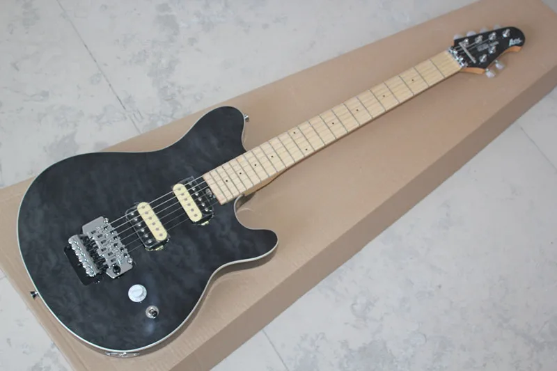 Free Shipping High-quality Maple Fretboard Music Man AXIS Carbon Black Electric Guitars with Silver Floyd Rose Tremolo-151-1
Free Shipping High-quality Maple Fretboard Music Man AXIS Carbon Black Electric Guitars with Silver Floyd Rose Tremolo-151-1