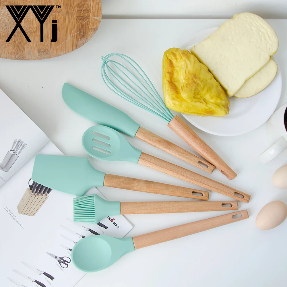 XYj Cooking Tool Sets 6-Piece Silicone Mixer Blender Egg Cream Baking Basting Brush Batter Scraper Turner Kitchen Baking Tool
XYj Cooking Tool Sets 6-Piece Silicone Mixer Blender Egg Cream Baking Basting Brush Batter Scraper Turner Kitchen Baking Tool