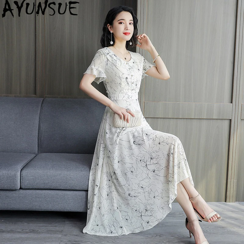 AYUNSUE Summer Chiffon Dress Women Clothes 2019 Floral Beach Elegant Long Dress Party Boho Korean Vestidos De Verano 8092 KJ2206
AYUNSUE Summer Chiffon Dress Women Clothes 2019 Floral Beach Elegant Long Dress Party Boho Korean Vestidos De Verano 8092 KJ2206