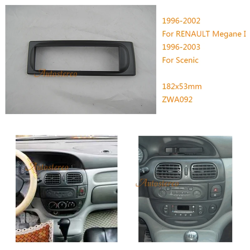 Car Radio Fascia for RENAULT Megane I 1996-2002,Scenic 1996-2003 Stereo Fascia Dash CD Trim Installation Kit 11-092
Car Radio Fascia for RENAULT Megane I 1996-2002,Scenic 1996-2003 Stereo Fascia Dash CD Trim Installation Kit 11-092