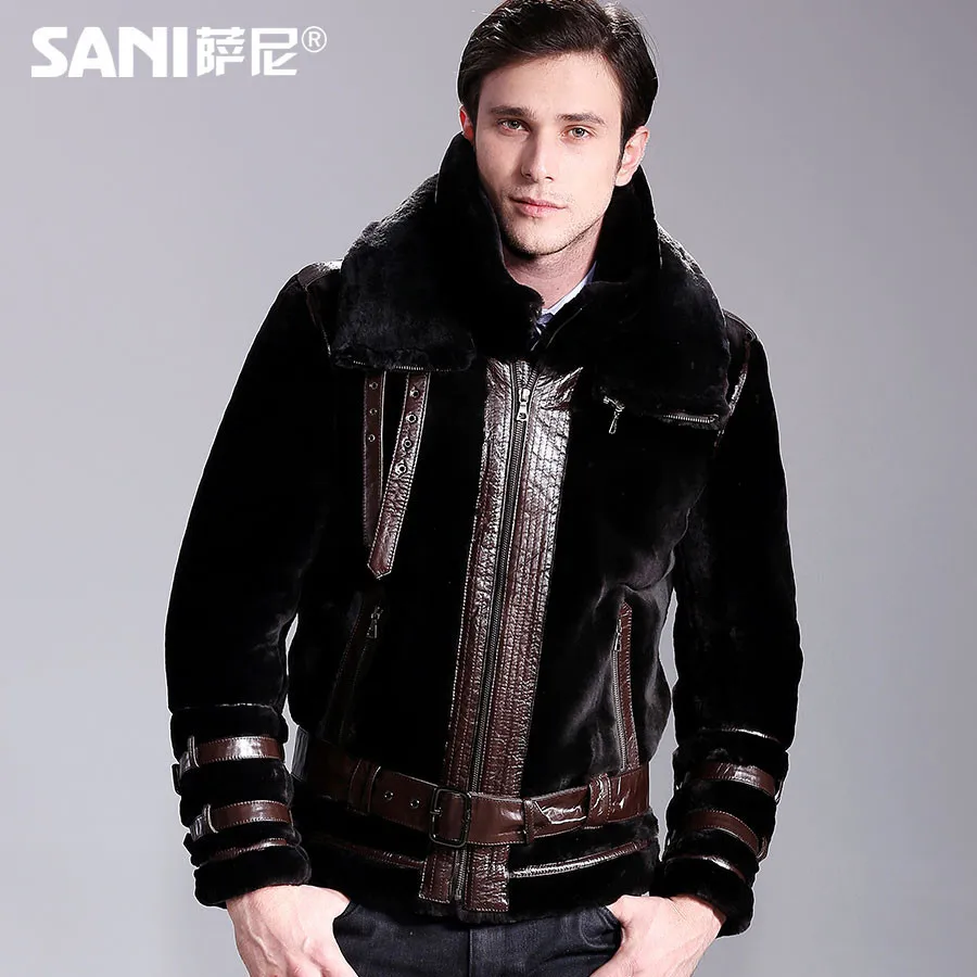 Free shipping Men's winter fashion warm sheepskin genuine leather and sheep fur outerwear
Free shipping Men's winter fashion warm sheepskin genuine leather and sheep fur outerwear
