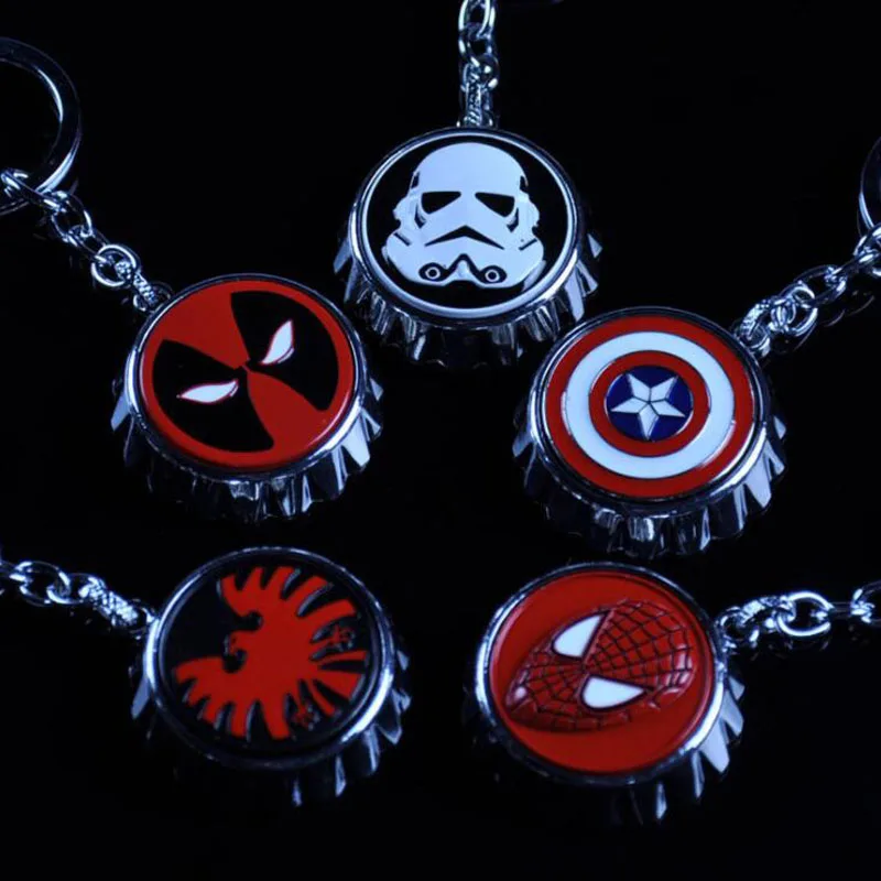 10pcs/lot Trendy Jewelry Keychain Marvel Star Wars Spiderman Deadpool Batman Superman Opener Key Ring Party Gift For Men
10pcs/lot Trendy Jewelry Keychain Marvel Star Wars Spiderman Deadpool Batman Superman Opener Key Ring Party Gift For Men