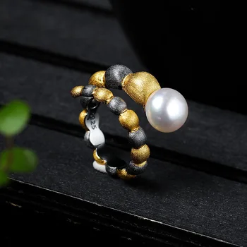 Retro Thai Silver Pearl Ring Double Color Ring S925 Sterling Silver Female Silver Jewelry Factory Wholesale Open Ended Ring
Retro Thai Silver Pearl Ring Double Color Ring S925 Sterling Silver Female Silver Jewelry Factory Wholesale Open Ended Ring