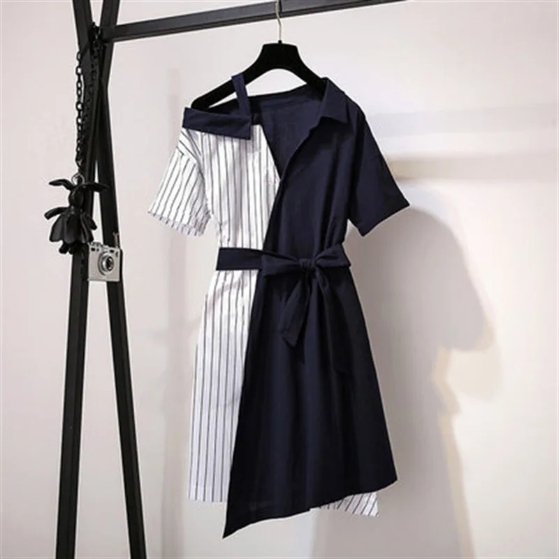 2019 New Brand Patchwork Shirt Dress Women Striped Sexy V-Neck Office Ladies Dresses With Belt Summer Party Club Vestidos White
2019 New Brand Patchwork Shirt Dress Women Striped Sexy V-Neck Office Ladies Dresses With Belt Summer Party Club Vestidos White