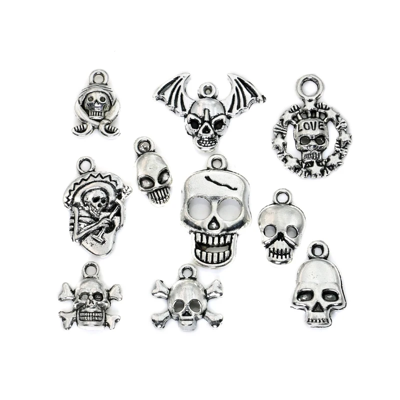 KJjewel Mixed Antique Silver Plated Skull Pirate Charms Pendants Jewelry Making Findings Accessories Bracelet Diy Handmade
KJjewel Mixed Antique Silver Plated Skull Pirate Charms Pendants Jewelry Making Findings Accessories Bracelet Diy Handmade