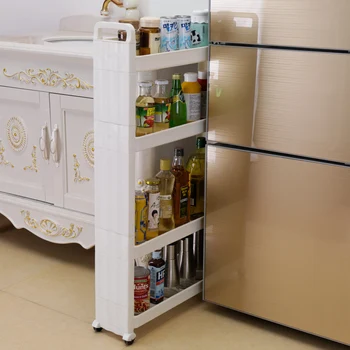 BYN KITCHEN ACCESSORIES Ivory Moveable 4 Tier Kitchen Non Toxic PP Sliding Cart Service Cart With 4 Wheels DQ1309
BYN KITCHEN ACCESSORIES Ivory Moveable 4 Tier Kitchen Non Toxic PP Sliding Cart Service Cart With 4 Wheels DQ1309