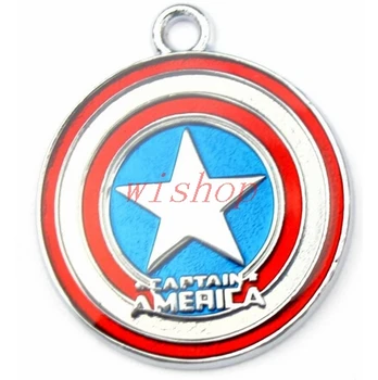 Wholesale 50 Pcs Classic Cartoon Superhero Captain America Metal Charm Pendants Jewelry Making Toy Gift W199
Wholesale 50 Pcs Classic Cartoon Superhero Captain America Metal Charm Pendants Jewelry Making Toy Gift W199