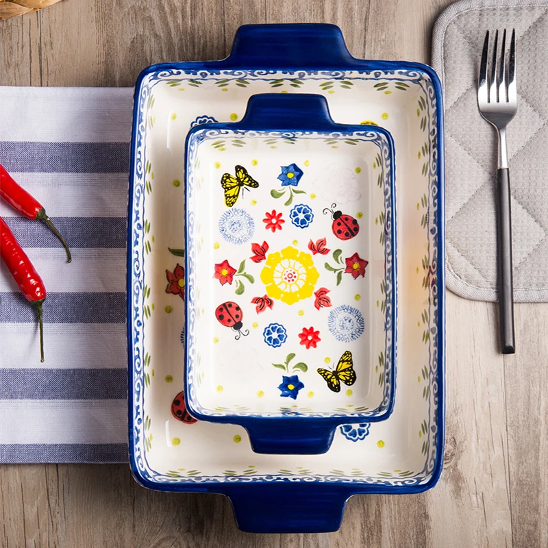 Rectangular Double Eared Cheese Baking Dish Export Original Single Ceramic Baking Dish Oven Household Tableware
Rectangular Double Eared Cheese Baking Dish Export Original Single Ceramic Baking Dish Oven Household Tableware