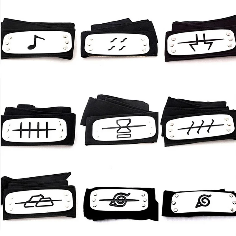 Naruto Shippuden Headband Leaf Village Kakashi Hatake Cosplay Anime Ninja Kyuubi