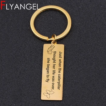 New Design key Chain Engraved Butterfly Key Holder Just When The Caterpillar Through Her Life Over inspirational keyring Gifts
New Design key Chain Engraved Butterfly Key Holder Just When The Caterpillar Through Her Life Over inspirational keyring Gifts