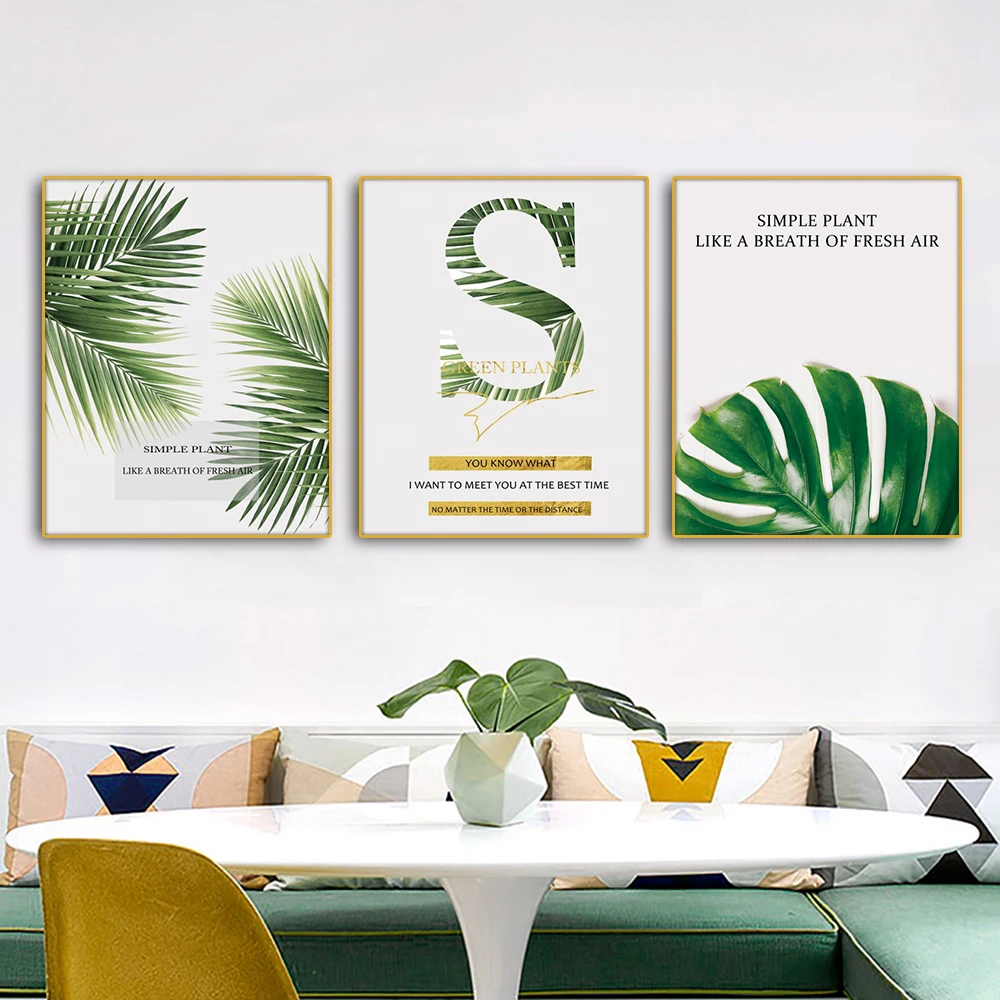 Green Leaves Nordic Wall Pictures Art Poster Print Canvas Painting Calligraphy Decorative Picture for Living Room Home Decor
Green Leaves Nordic Wall Pictures Art Poster Print Canvas Painting Calligraphy Decorative Picture for Living Room Home Decor