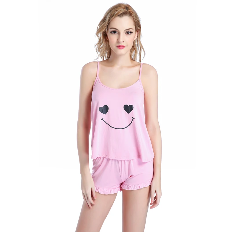 Cotton Summer Shorts Sets Sleepwear Pajamas set Spaghetti Strap Pajama Set Female Sleepwear Pyjama Women AB040
Cotton Summer Shorts Sets Sleepwear Pajamas set Spaghetti Strap Pajama Set Female Sleepwear Pyjama Women AB040