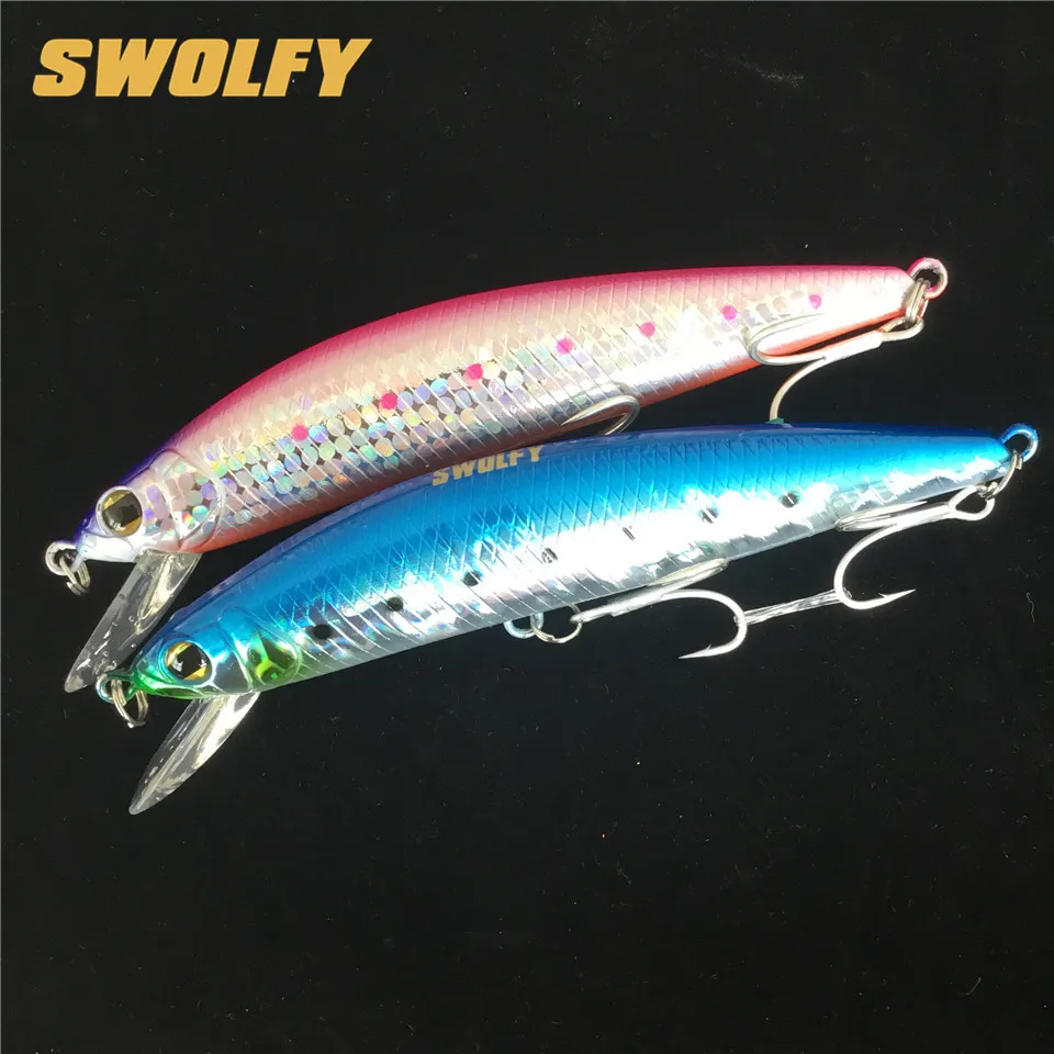 Swolfy 2pcs 12cm 42.8g Minnow Fishing Lures Fish Minnow Lure Tackle Hard Bait Pesca Wobbler Artificial Swim bait
Swolfy 2pcs 12cm 42.8g Minnow Fishing Lures Fish Minnow Lure Tackle Hard Bait Pesca Wobbler Artificial Swim bait