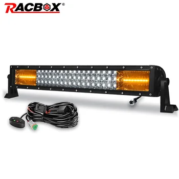 RACBOX 22 inch Triple Row Double Color LED Work Light Bar Combo White Amber lights 12V 24V Car Truck 4WD SUV ATV UTV UAZ Boat
RACBOX 22 inch Triple Row Double Color LED Work Light Bar Combo White Amber lights 12V 24V Car Truck 4WD SUV ATV UTV UAZ Boat