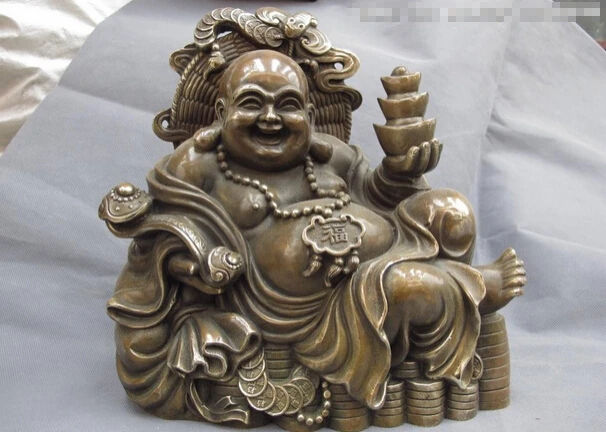 Fast shipping USPS to USA S1054 Chinese Folk Temple Copper Bronze Lucky RuYi YuanBao Coin Maitreya Rohan Statue
Fast shipping USPS to USA S1054 Chinese Folk Temple Copper Bronze Lucky RuYi YuanBao Coin Maitreya Rohan Statue