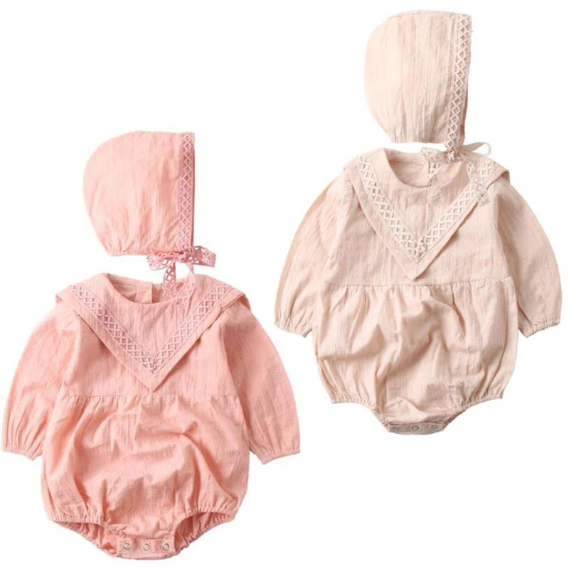 2019 Autumn 0-2Yrs Long Sleeves Rompers + Hat 2pcs Baby Girl Clothes Babies Romper Conjoined Clothes Cotton Baby Rompers
2019 Autumn 0-2Yrs Long Sleeves Rompers + Hat 2pcs Baby Girl Clothes Babies Romper Conjoined Clothes Cotton Baby Rompers
