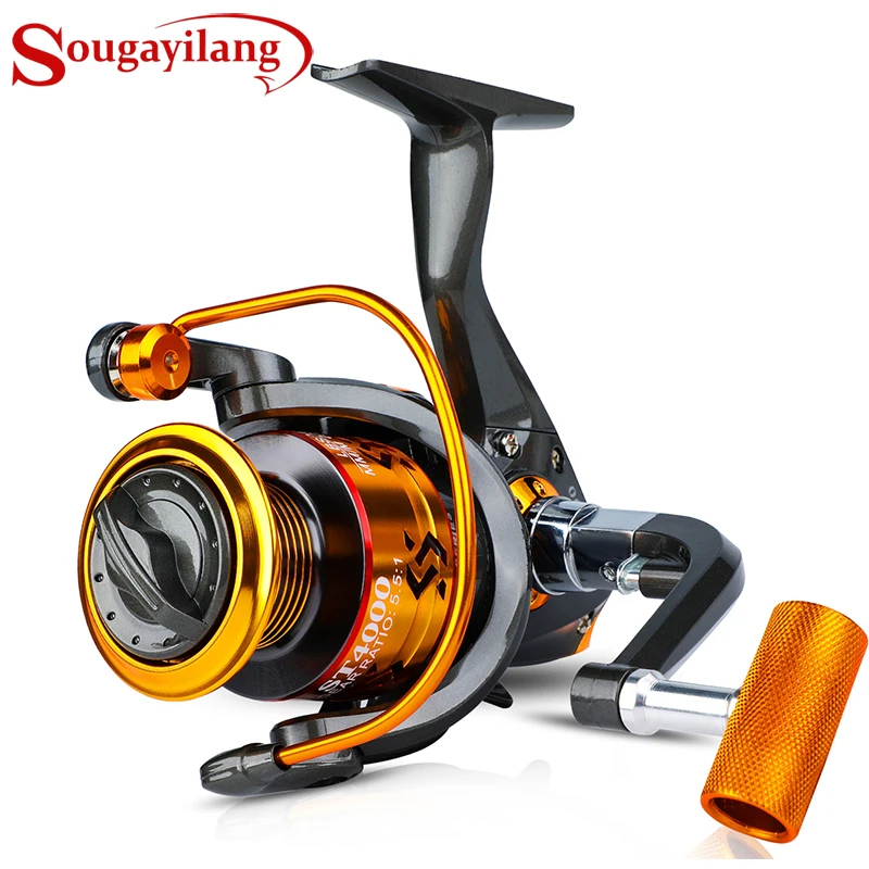 Sougayilang Spinning Fishing Reel 12BB 5.5:1 Metal Spool Portable Fishing Reels Wheel for Saltwater Freshwater Fishing
Sougayilang Spinning Fishing Reel 12BB 5.5:1 Metal Spool Portable Fishing Reels Wheel for Saltwater Freshwater Fishing