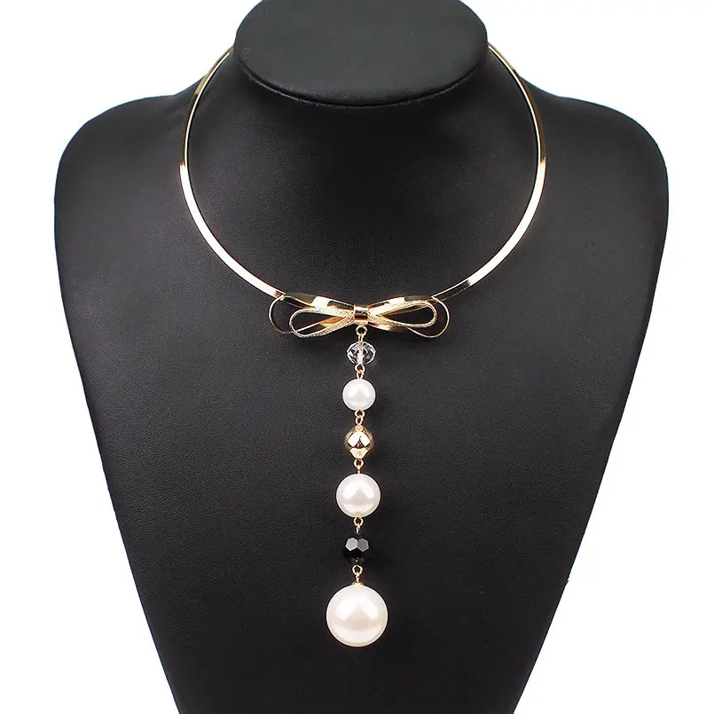 Alloy Simulated Pearl Torques Choker Necklaces Charm Bowknot Long Pendants Statement Necklace For Women Jewelry UKMOC
Alloy Simulated Pearl Torques Choker Necklaces Charm Bowknot Long Pendants Statement Necklace For Women Jewelry UKMOC
