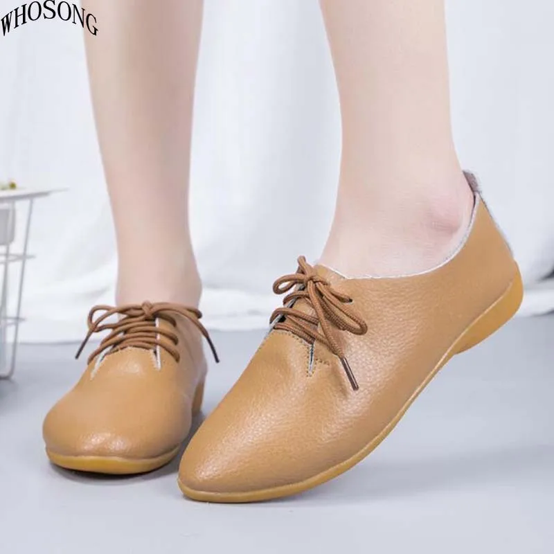 WHOSONG 2019 women oxford shoes ballerina flats shoes women genuine leather shoes moccasins lace up loafers M01
WHOSONG 2019 women oxford shoes ballerina flats shoes women genuine leather shoes moccasins lace up loafers M01