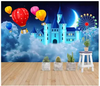 Custom photo wallpaper for walls 3 d wall murals wallpaper cartoon Blue sky balloon castle children room background wall decor
Custom photo wallpaper for walls 3 d wall murals wallpaper cartoon Blue sky balloon castle children room background wall decor