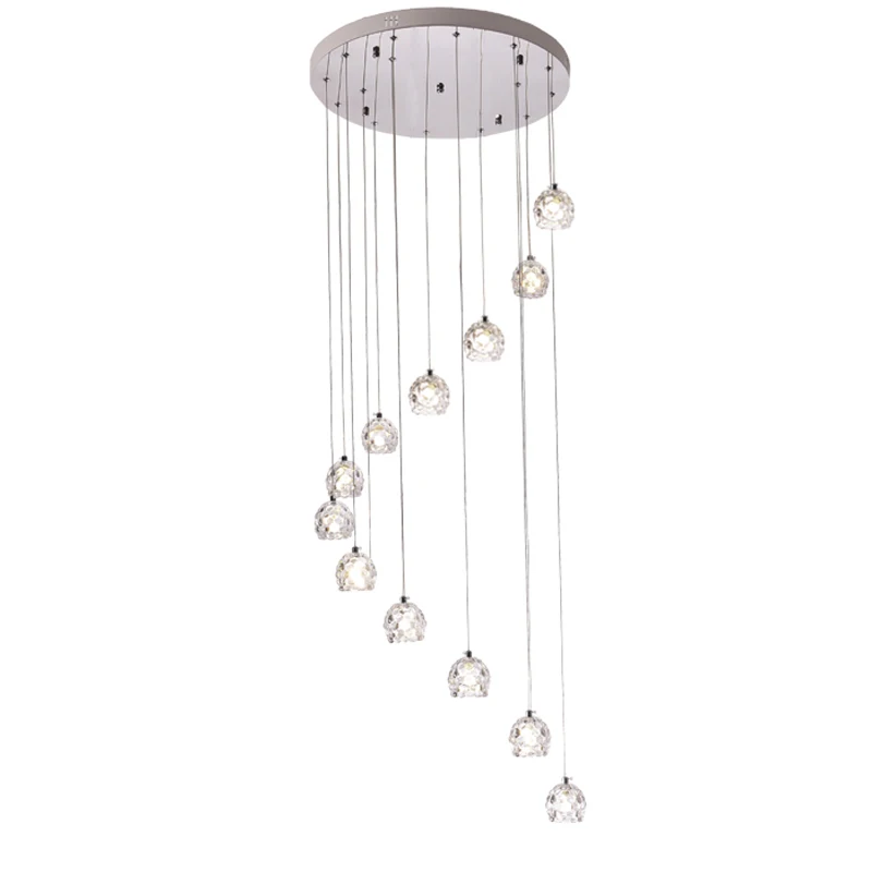 Stair Half Spiral Pendant Light Hanging Lamp LED Hanging Suspended Lighting Glass Ball Modern Pendant Lamp Staircase Lighting
Stair Half Spiral Pendant Light Hanging Lamp LED Hanging Suspended Lighting Glass Ball Modern Pendant Lamp Staircase Lighting