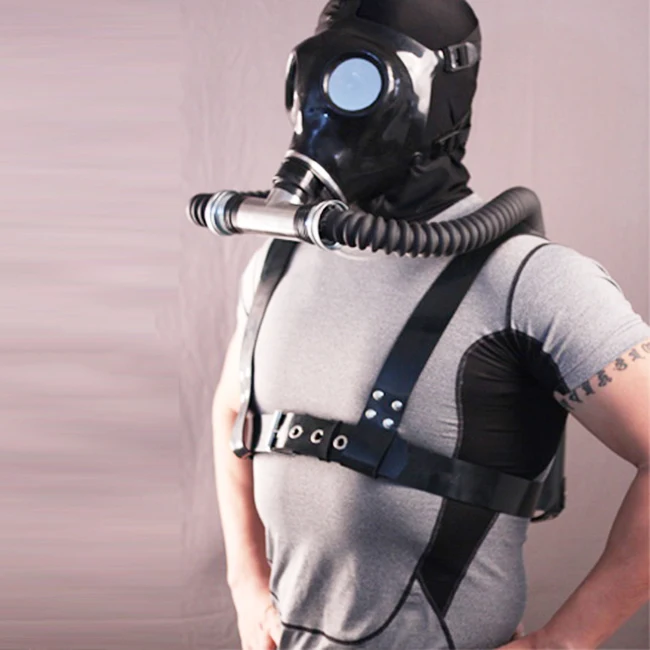 (DM5222)100% Handmade Rubber Belt-Bottle Breath control System Gas Mask Latex Fetish Wear
(DM5222)100% Handmade Rubber Belt-Bottle Breath control System Gas Mask Latex Fetish Wear