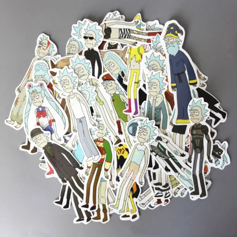 50 Pcs/set Hot Sale Anime Rick and Morty Sticker Decal for Phone Car Laptop Suitcase Waterproof Stickers
50 Pcs/set Hot Sale Anime Rick and Morty Sticker Decal for Phone Car Laptop Suitcase Waterproof Stickers