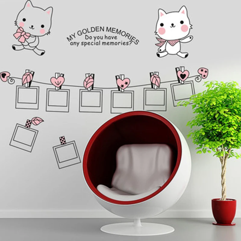 Bedroom living room TV wall decoration stickers simple kittens frame posted creative DIY photo wall stickers
Bedroom living room TV wall decoration stickers simple kittens frame posted creative DIY photo wall stickers