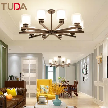 TUDA LED Chandelier American Country Wrought Iron Chandelier Living Room Bedroom Frosted Glass Chandelier E27 110V 220V
TUDA LED Chandelier American Country Wrought Iron Chandelier Living Room Bedroom Frosted Glass Chandelier E27 110V 220V