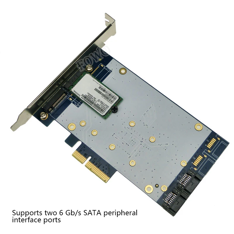 x4 PCIe to 2 SATA 3.0 + 2 B key NGFF(m.2) RAID Card HyperDuo SATA III port M.2 PCI E
x4 PCIe to 2 SATA 3.0 + 2 B key NGFF(m.2) RAID Card HyperDuo SATA III port M.2 PCI E