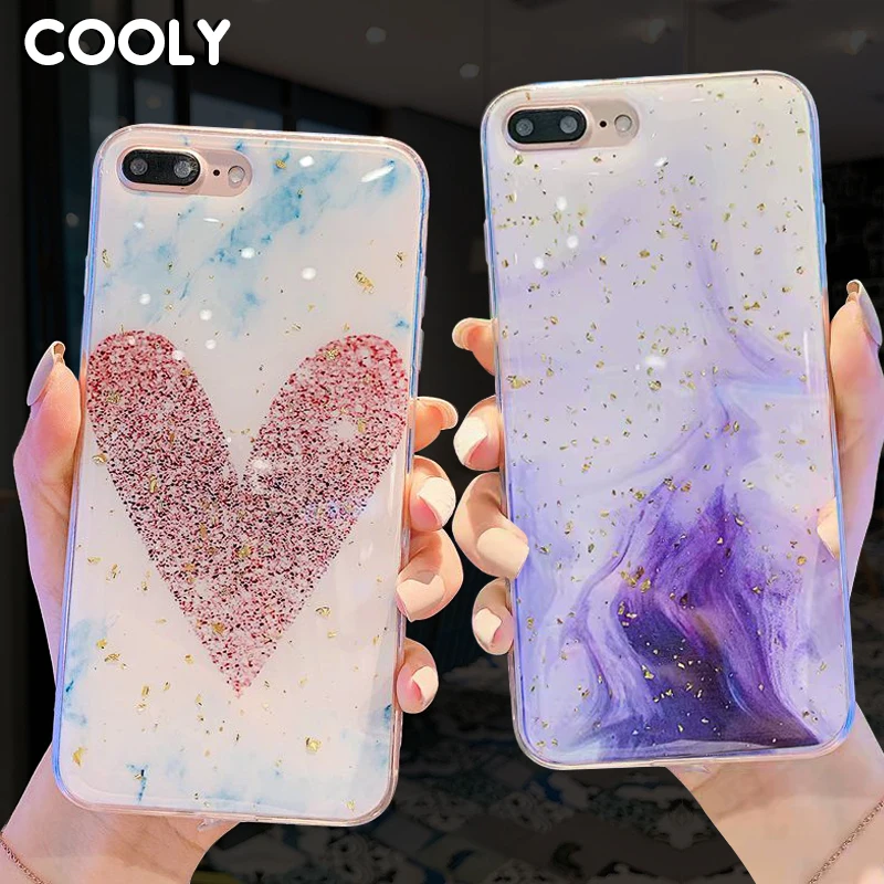 COOLY Glitter Love Heart Case For iphone 6 6S 7 8 Plus X XS Max XR Back Cover Soft TPU Silicone Gold Foil Marble Art Leaf Coque
COOLY Glitter Love Heart Case For iphone 6 6S 7 8 Plus X XS Max XR Back Cover Soft TPU Silicone Gold Foil Marble Art Leaf Coque