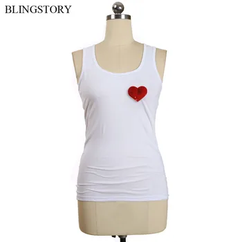 BLINGSTORY Sexy Sequin Love Heart Women Tops Plus Size Lady Sleeveless Cotton T-shirt
BLINGSTORY Sexy Sequin Love Heart Women Tops Plus Size Lady Sleeveless Cotton T-shirt