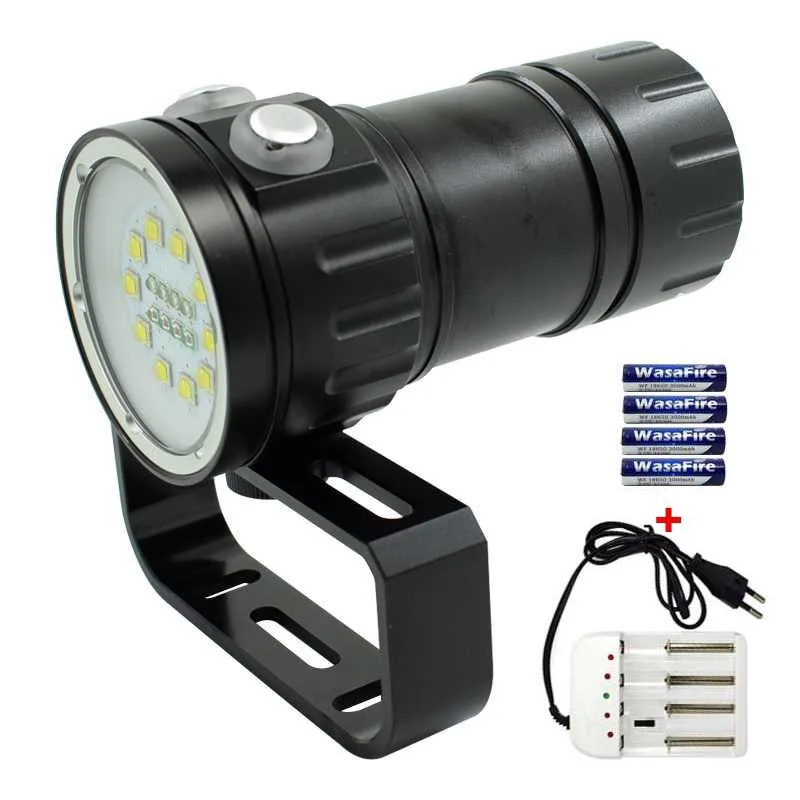 WasaFire Underwater Video Photography Flashlight 18 LED Dive Flash Light Camping Lamp XML L2 Torch With 18650 Battery + Charger
WasaFire Underwater Video Photography Flashlight 18 LED Dive Flash Light Camping Lamp XML L2 Torch With 18650 Battery + Charger