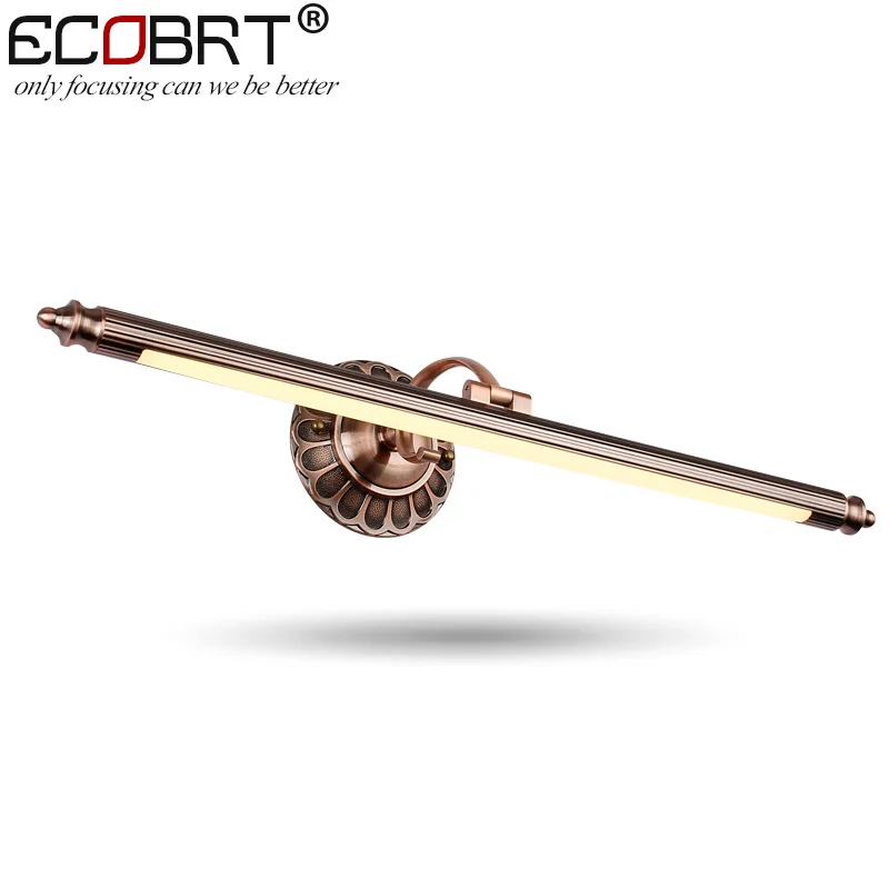 Traditional Brass LED Wall Lamps in Bathroom with Swing Arm 50CM 70CM 90CM Long over Mirrors Sconces Lights 110V / 220V AC