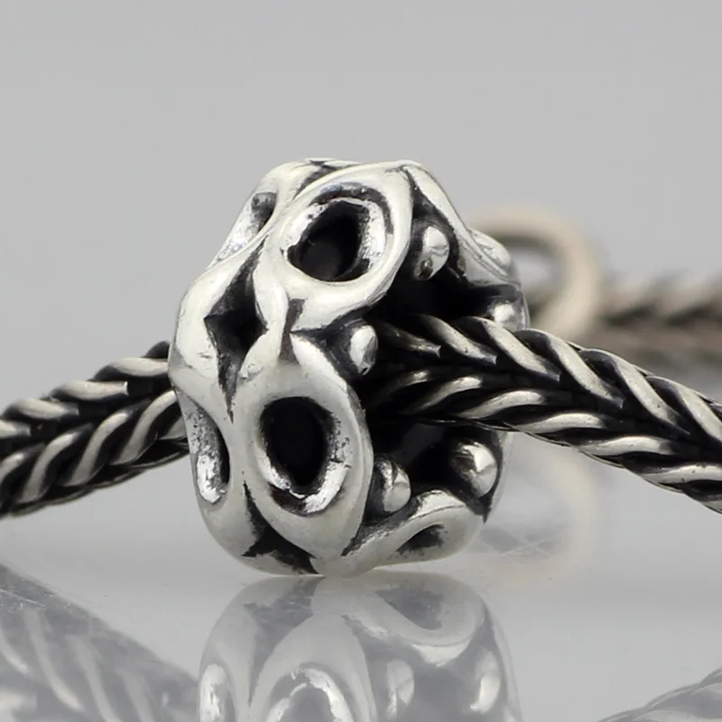 Hollow Beads Spacers Charms 925 Sterling Silver Compatible Fit Troll European Brand DIY Bracelet Jewelry Gift For Woman (3)