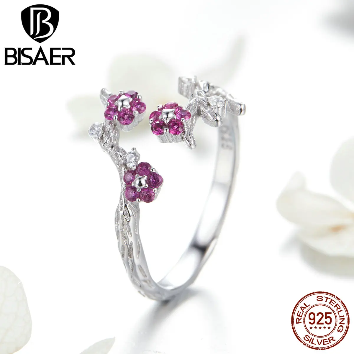 BISAER 925 Sterling Silver Vintage Wintersweet Flower Ring Adjustable Orchid Flower Women Rings Silver Jewelry EFR022
BISAER 925 Sterling Silver Vintage Wintersweet Flower Ring Adjustable Orchid Flower Women Rings Silver Jewelry EFR022