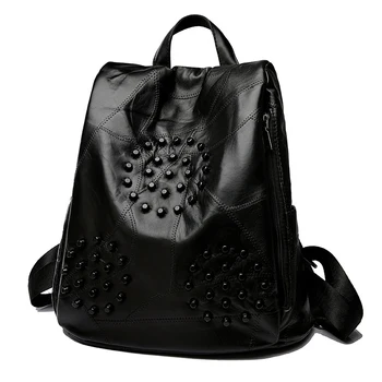WILIAMGANU Rivet Backpack Women Female Backpack Bag Genuine Leather Brand 2019 School Bags For Teenage Girls Designer Backpack
WILIAMGANU Rivet Backpack Women Female Backpack Bag Genuine Leather Brand 2019 School Bags For Teenage Girls Designer Backpack