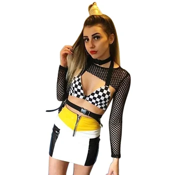 Crop Top Women Sexy New 2019 Summer Black And White Plaid Ladies Short Button Tank Top Hanging Neck Strap Tshirt Broadcloth Vest
Crop Top Women Sexy New 2019 Summer Black And White Plaid Ladies Short Button Tank Top Hanging Neck Strap Tshirt Broadcloth Vest