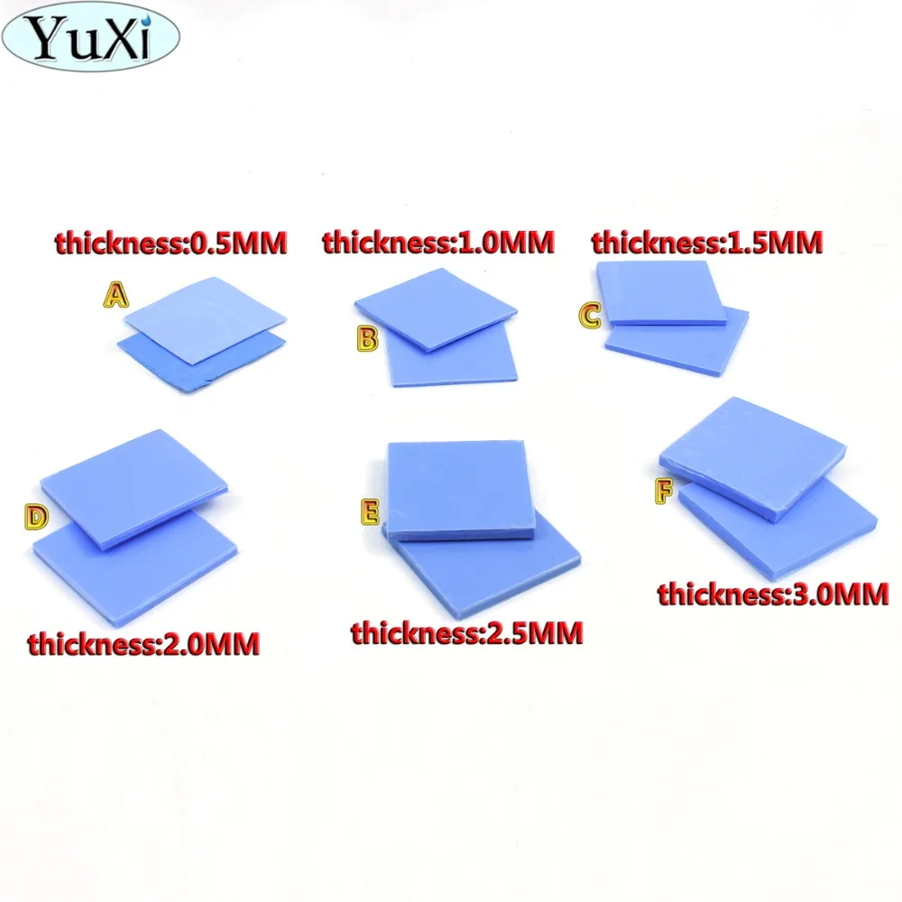 YuXi 1pcs 0.5/1/1.5/2/2.5/3mm*30 mm*30 mm Thermal Pad GPU CPU Heatsink Cooling Conductive Silicone Pad For Mobile phone repair
YuXi 1pcs 0.5/1/1.5/2/2.5/3mm*30 mm*30 mm Thermal Pad GPU CPU Heatsink Cooling Conductive Silicone Pad For Mobile phone repair