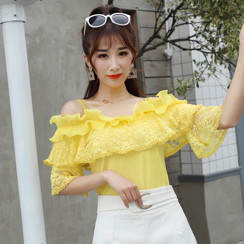 shirts women 2019 summer new sexy lace slash neck flare sleeve patchwork off shoulder blouse womens tops and blouses tops
shirts women 2019 summer new sexy lace slash neck flare sleeve patchwork off shoulder blouse womens tops and blouses tops