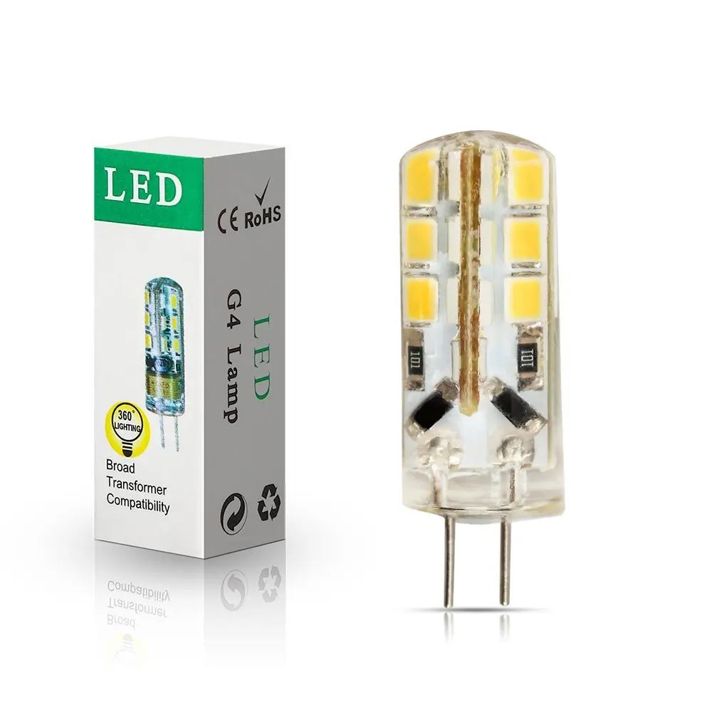 10PCS G4 Bi-pin LED Light Bulb 2.5W 24LED SMD 2835 Equivalent 25W Halogen Bulbs Replacement Flicker Free DC12V
10PCS G4 Bi-pin LED Light Bulb 2.5W 24LED SMD 2835 Equivalent 25W Halogen Bulbs Replacement Flicker Free DC12V