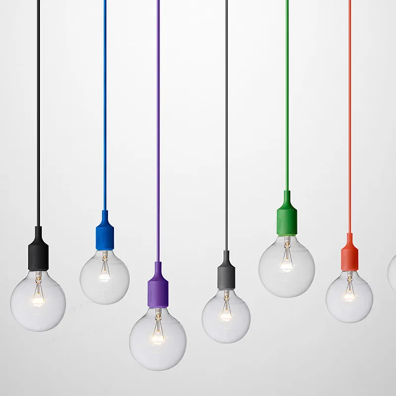 IKVVT Creative Colourful Silica Gel Pendant Lights Little Hanging Lamp for Restaurant Livingroom Children room with E27 LED Bulb
IKVVT Creative Colourful Silica Gel Pendant Lights Little Hanging Lamp for Restaurant Livingroom Children room with E27 LED Bulb