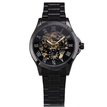Luxury Brand WINNER Watch Elegant Case Carving Skeleton Automatic Mechanical Clock Men Steel Band Black Dress Mens Wrist Watches
Luxury Brand WINNER Watch Elegant Case Carving Skeleton Automatic Mechanical Clock Men Steel Band Black Dress Mens Wrist Watches